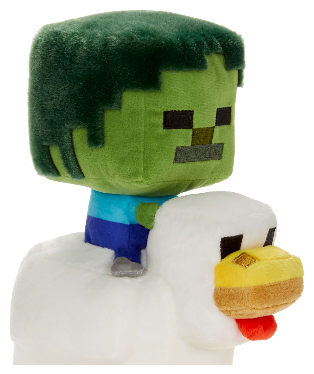 Minecraft Hühnerjockey-Zombie Spielzeug, ca. 20 cm große weiche Figur, vom Videospiel inspirierter Charakter 
