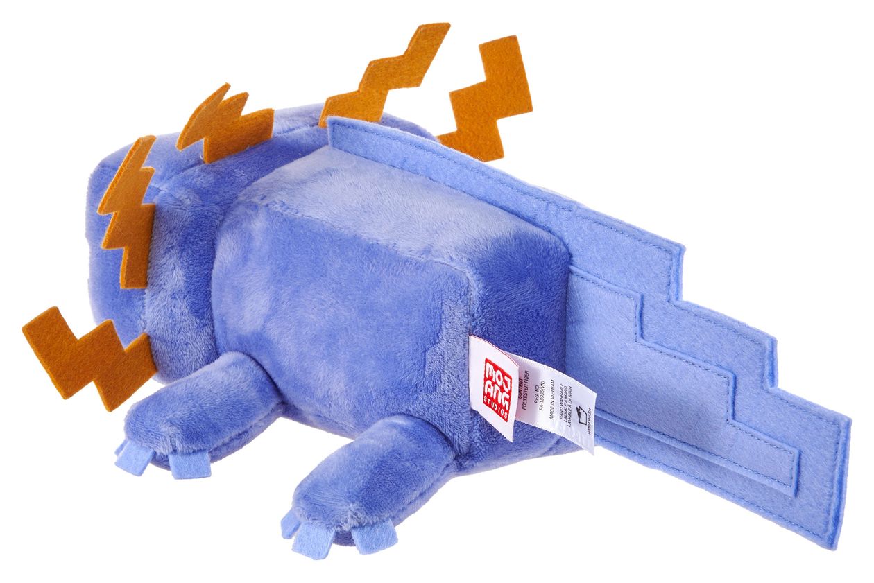 Minecraft weiches Spielzeug blaues Axolotl, ca. 20 cm große weiche Sammelfigur, vom Videospiel inspirierter Charakter 