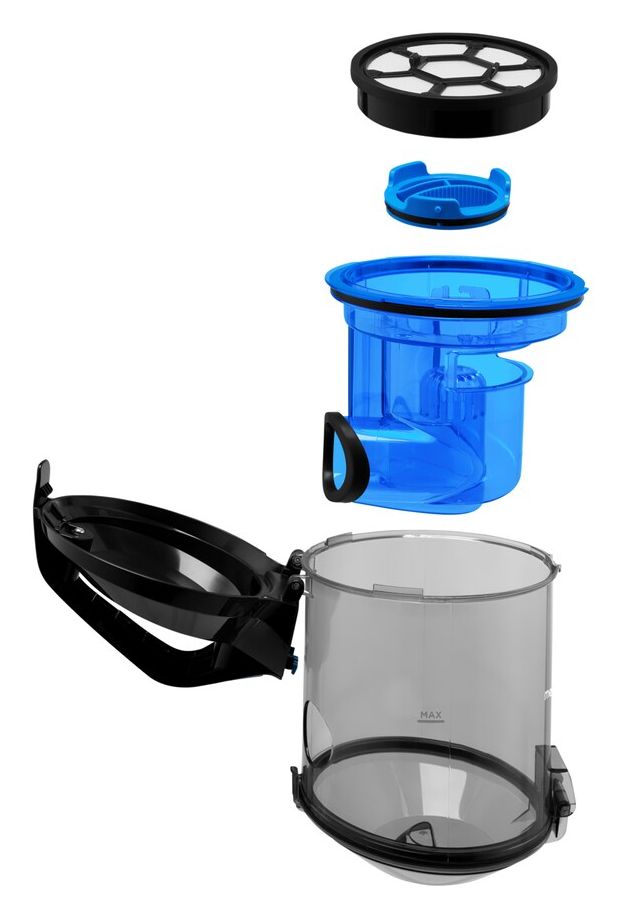 E2001 MD12078 Bodenstaubsauger Beutellos 800 W HEPA (Transparent, Schwarz, Blau) 