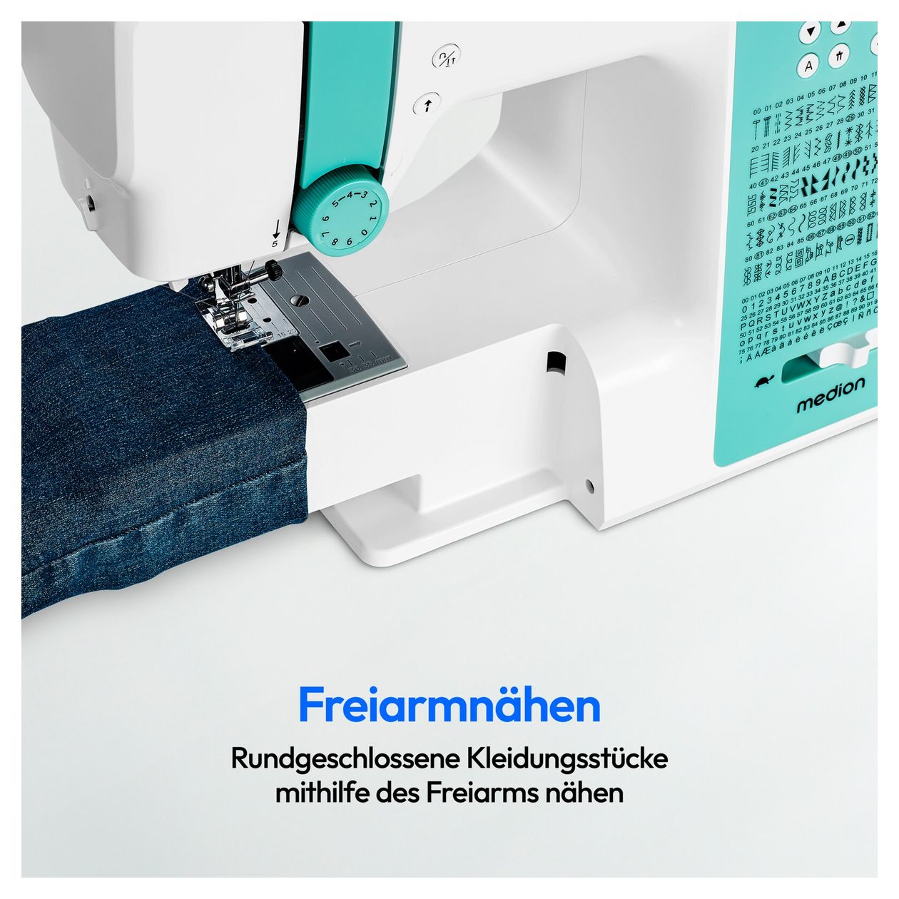LIFE® Digitale Nähmaschine SD36 (MD11881) einstellbare Stichlänge und Stichbreite, 270 Stichmuster, Integriertes Zubehörfach, 36 Watt Motorleistung 
