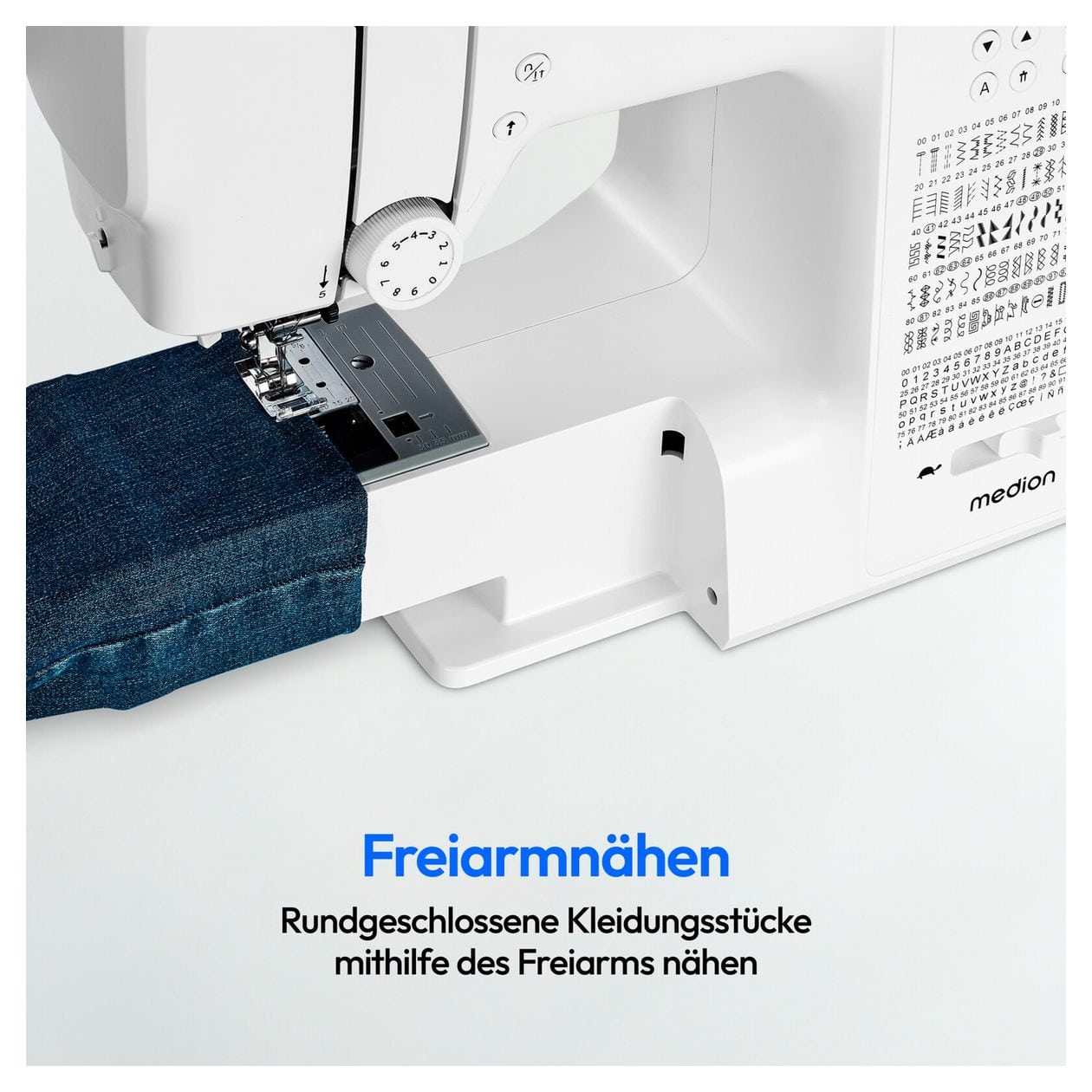 LIFE® Digitale Nähmaschine SD36 (MD11881) einstellbare Stichlänge und Stichbreite, 270 Stichmuster, Integriertes Zubehörfach, 36 Watt Motorleistung 