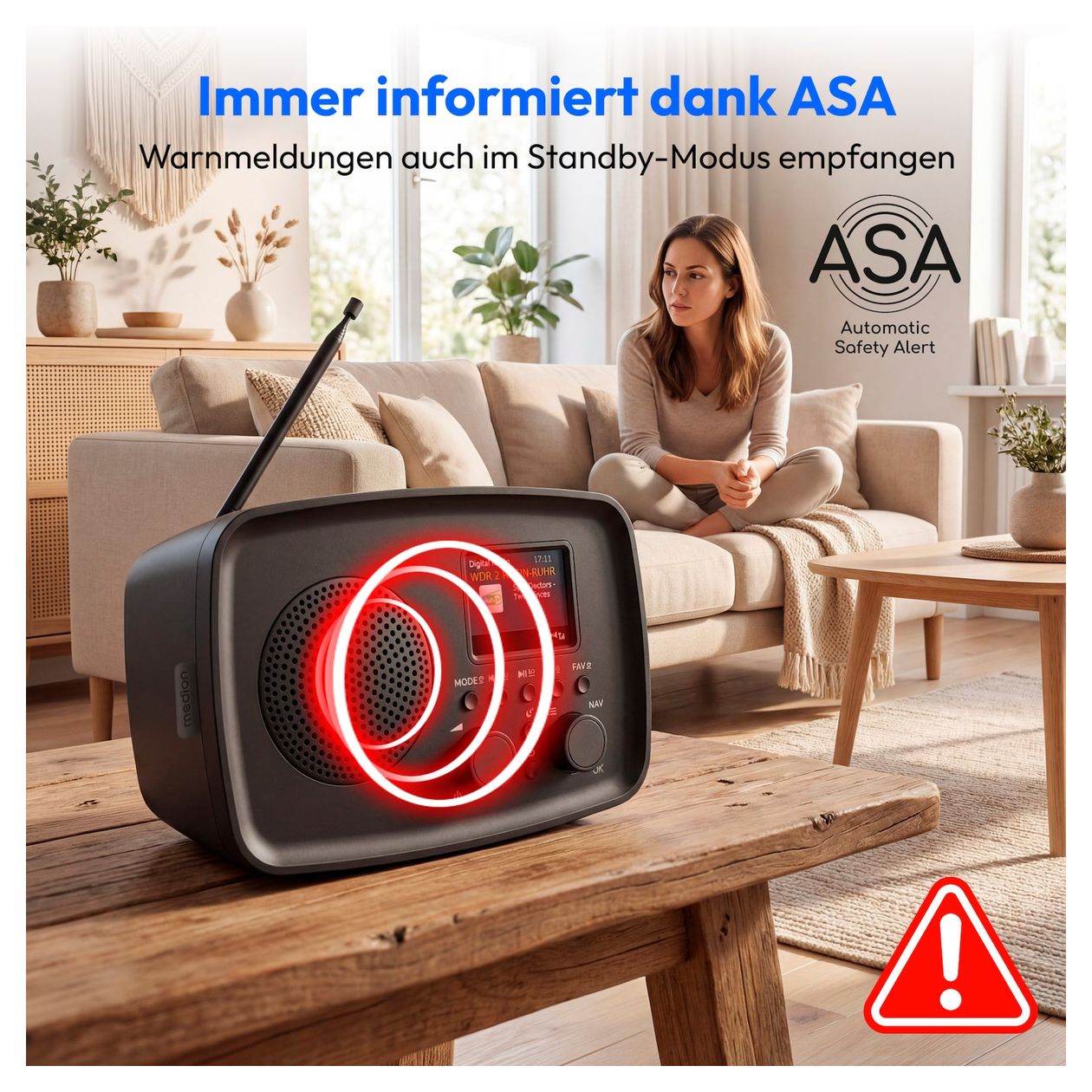 Life DRE-1 Bluetooth DAB+, UKW, FM Radio Persönlich Wasserfest IPX1  (Schwarz) 