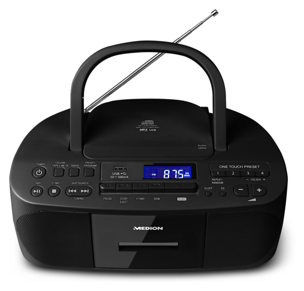 Life E64070 FM Radio Tragbar  (Schwarz) 