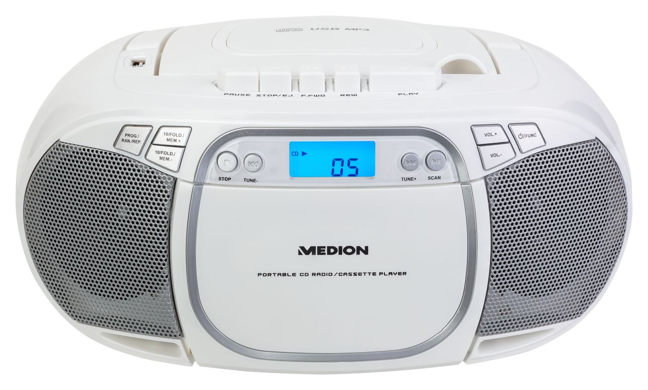 Life E66476 AM, FM Radio Tragbar  (Weiß) 