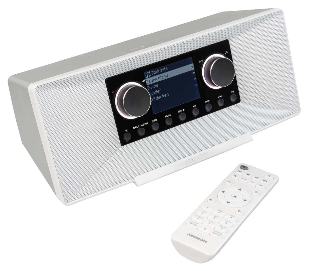 Life P85333 Bluetooth AM, DAB+, FM, MW Radio Internet  (Weiß) 
