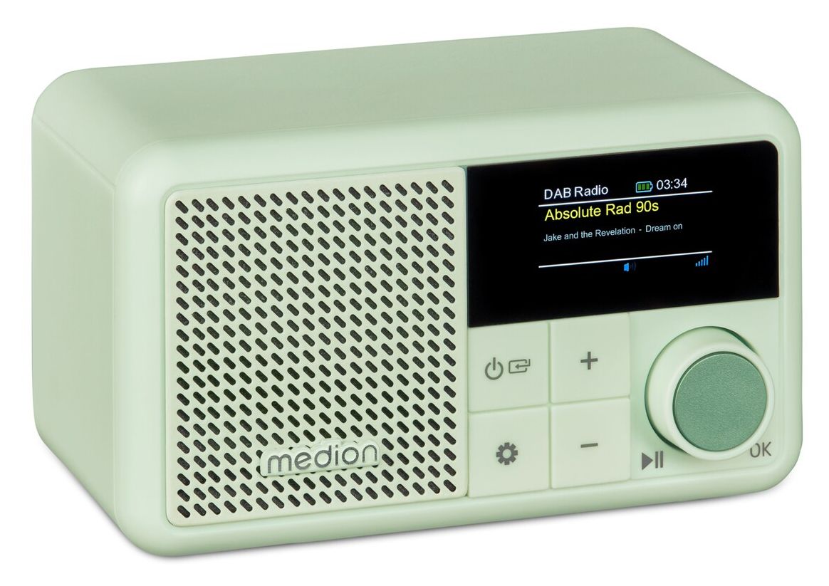 Life S66822 Bluetooth DAB+, UKW Radio Tragbar IPX1  (Grün) 