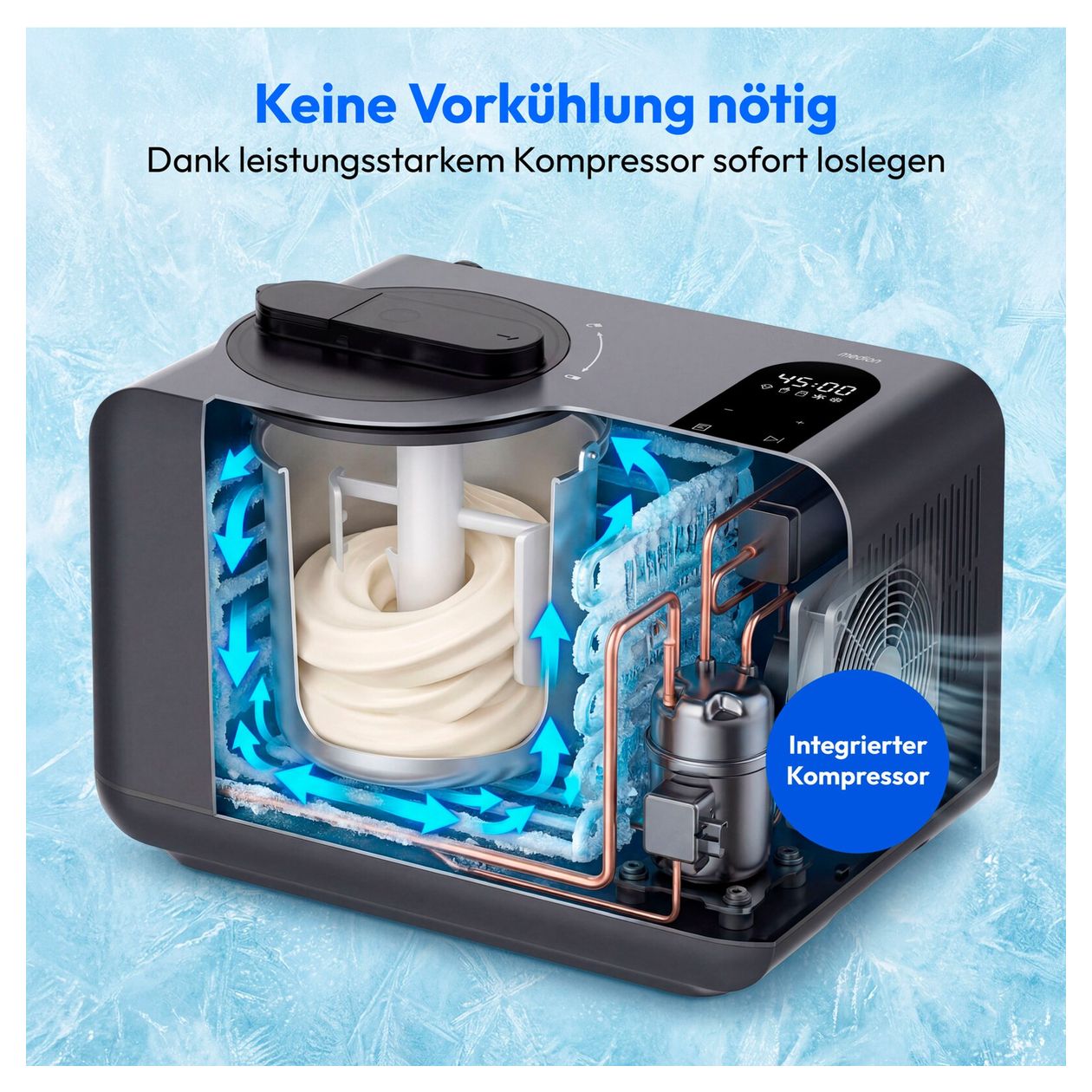 MD 100087 1,5 l Eismaschine 150 W 