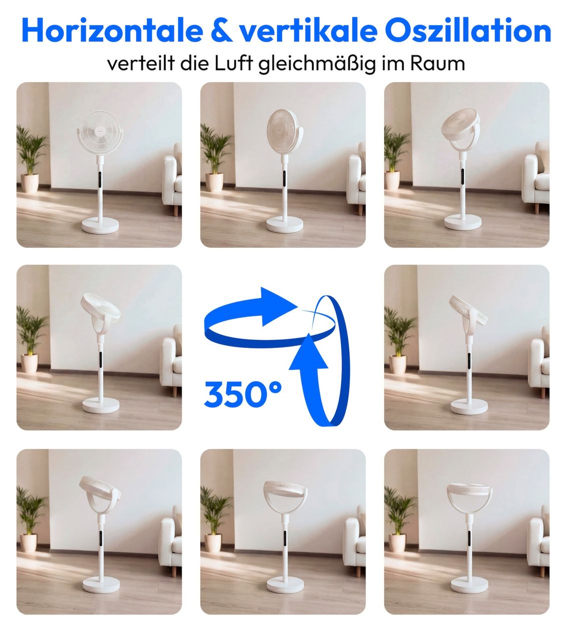 MD 100144 Ventilator Stand 55 dB  (Weiß) 