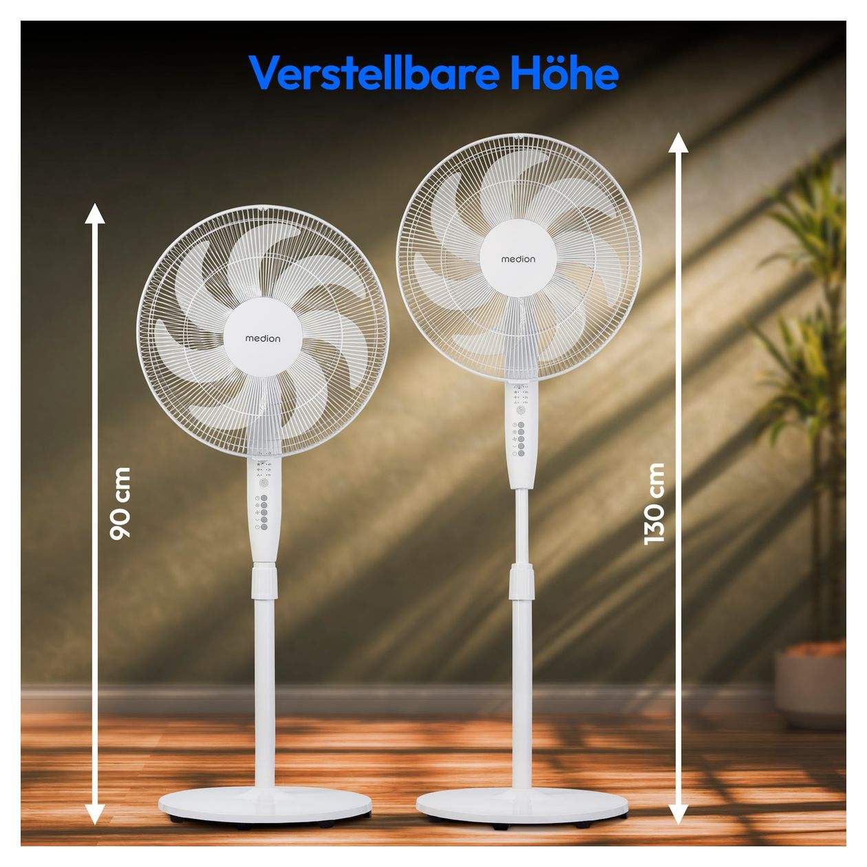 MD 12069 Ventilator Stand neigbar 56 dB  (Weiß) 
