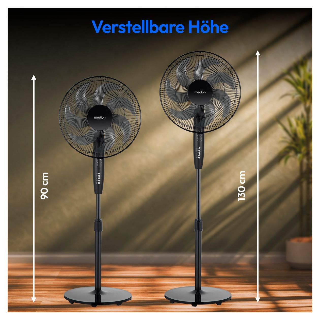 MD 12069 Ventilator Stand neigbar 56 dB  (Schwarz) 