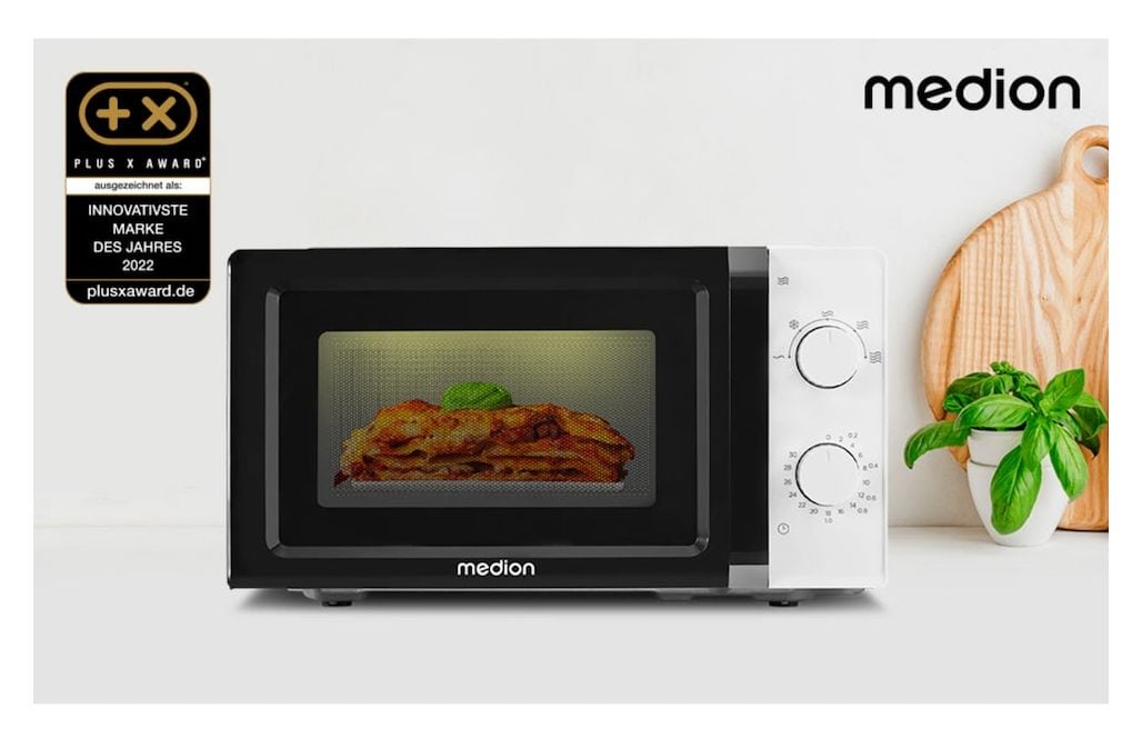 MD11475 Freistehende Mikrowelle 700 W Größe: klein 5 Stufen  (Schwarz, Weiß) 