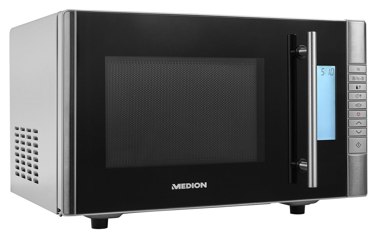 MD14482 Standgeräte Solo 800 W Größe: klein 5 Stufen Grill  (Schwarz, Edelstahl) 
