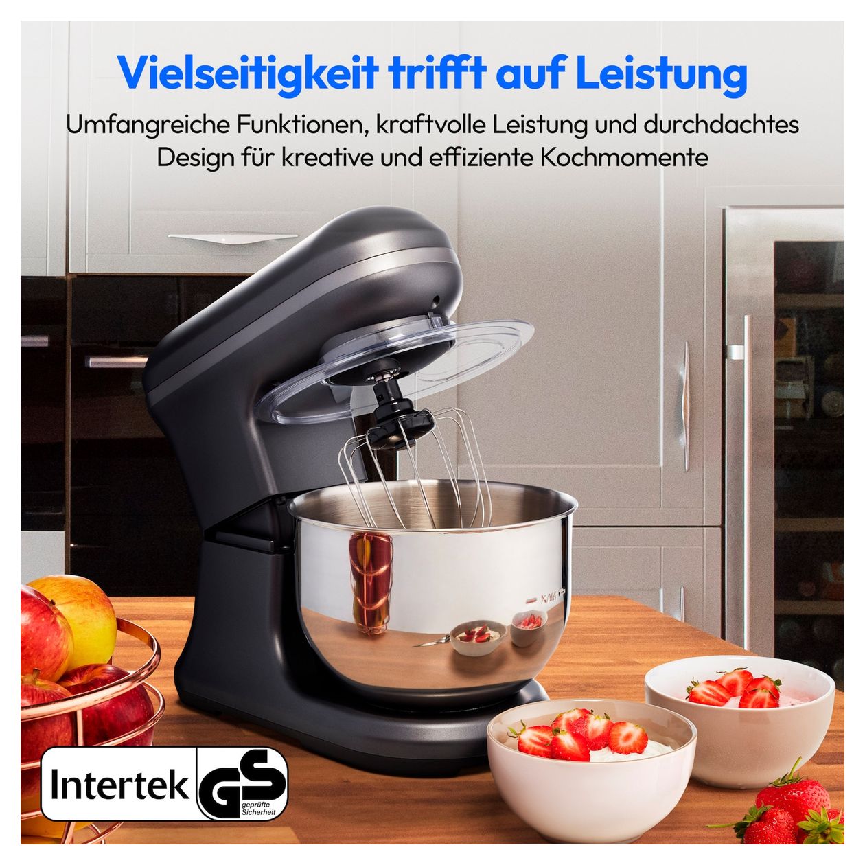 MD18420 1200 W Küchenmaschine 5 l  (Anthrazit/Edelstahl) 