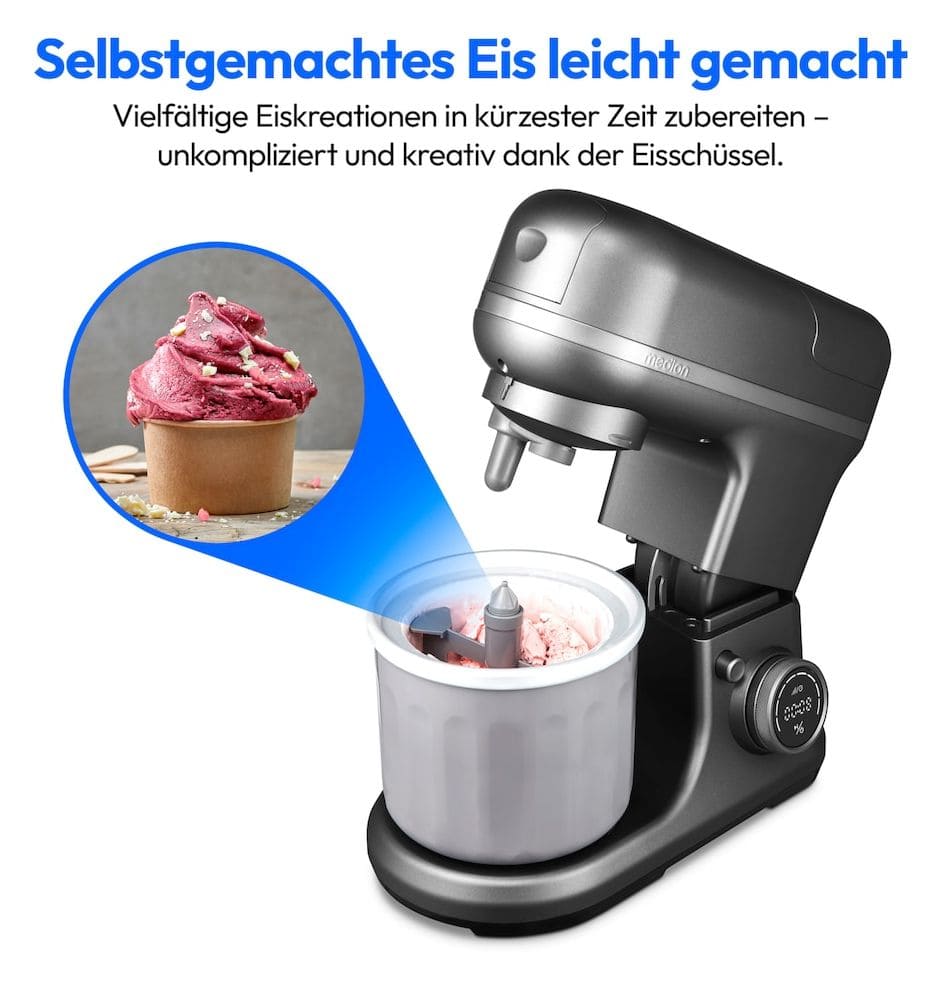 MD18440 1200 W Küchenmaschine 5 l  (Grau) 