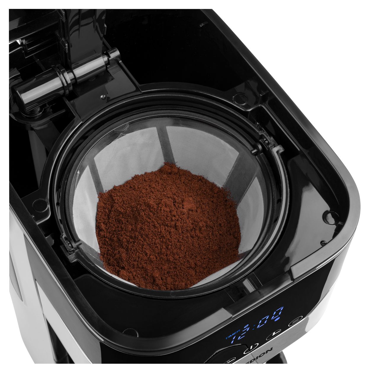 MD18458 10 Tassen Thermo Filterkaffeemaschine 1,2 l  (Schwarz, Edelstahl) 