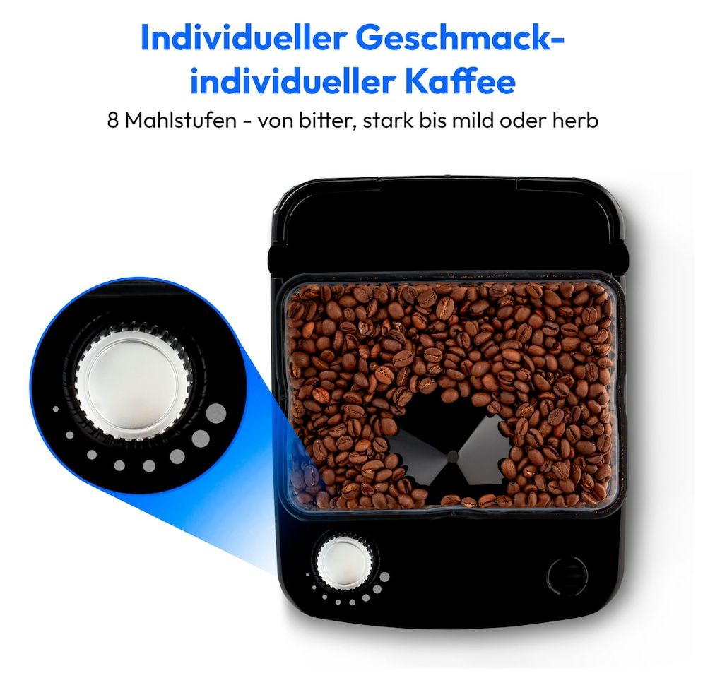 MD19911 8 Tassen Thermo Filterkaffeemaschine 1,0 l  (Schwarz, Edelstahl) 