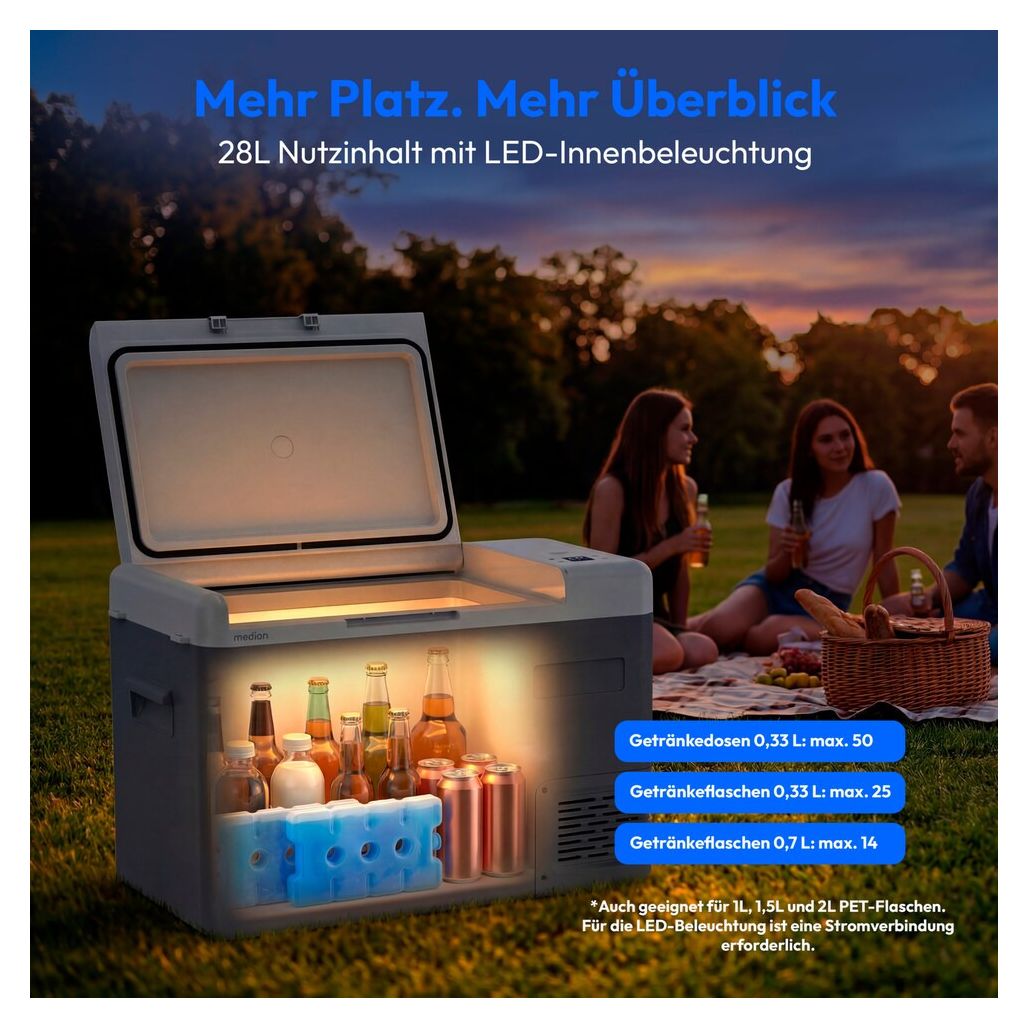 MD370027 CC28 28 l Kühlbox  (Grau, Weiß) 