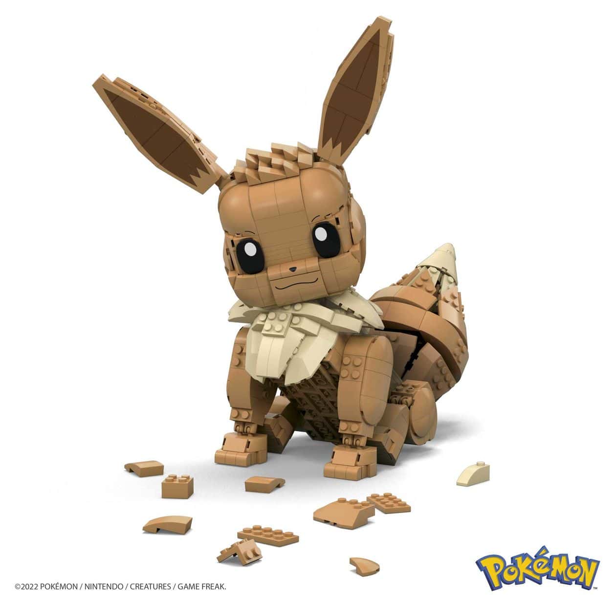 Pokemon Jumbo Evoli Bauset 824 Teile  (Beige/Braun) 