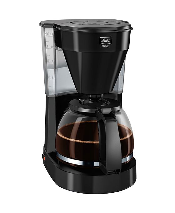 1023-02 Easy II 10 Tassen Filterkaffeemaschine  (Schwarz, Edelstahl) 