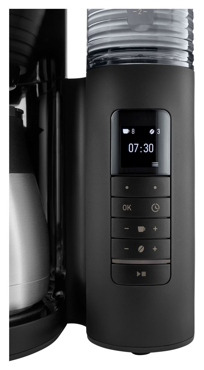 Aromafresh Therm Pro 8 Tassen Thermo Filterkaffeemaschine 1,2 l  (Schwarz) 