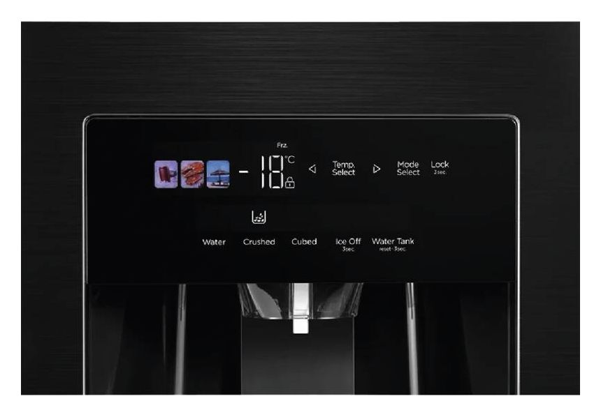 MDRS761MYC45 Side-by-Side Kühl-/ Gefrierkombination 372 l / 197 l 208 kWh NoFrost 1793 mm x 910 mm  (Schwarz) 