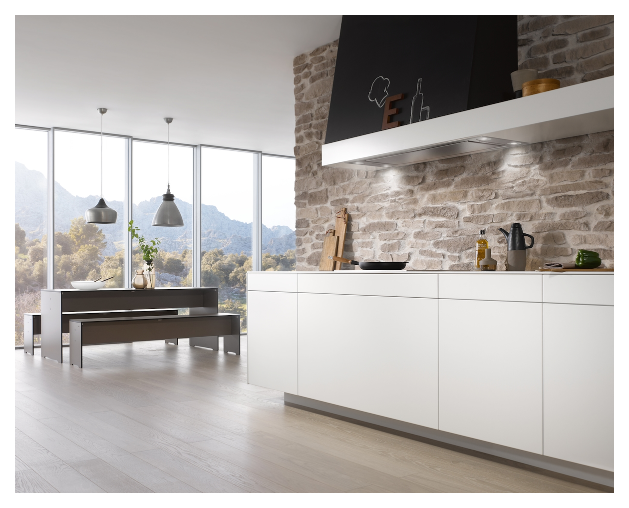 DA2698 Abluft/Umluft Dunstabzugshaube/Esse Einbau 88 cm (Edelstahl) 