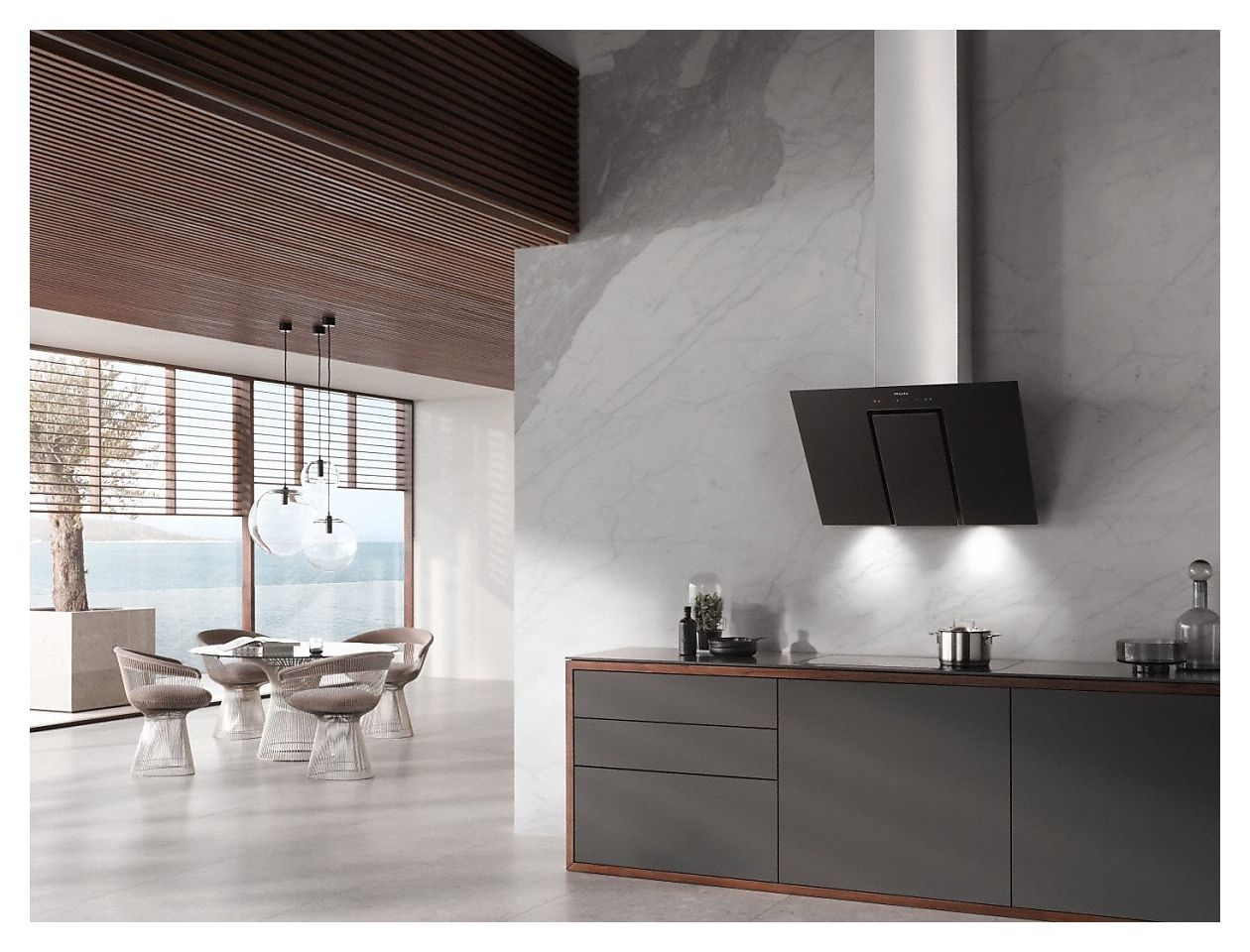 DA6498W EXTA Dunstabzugshaube/Esse Wand 90 cm (Graphit) 