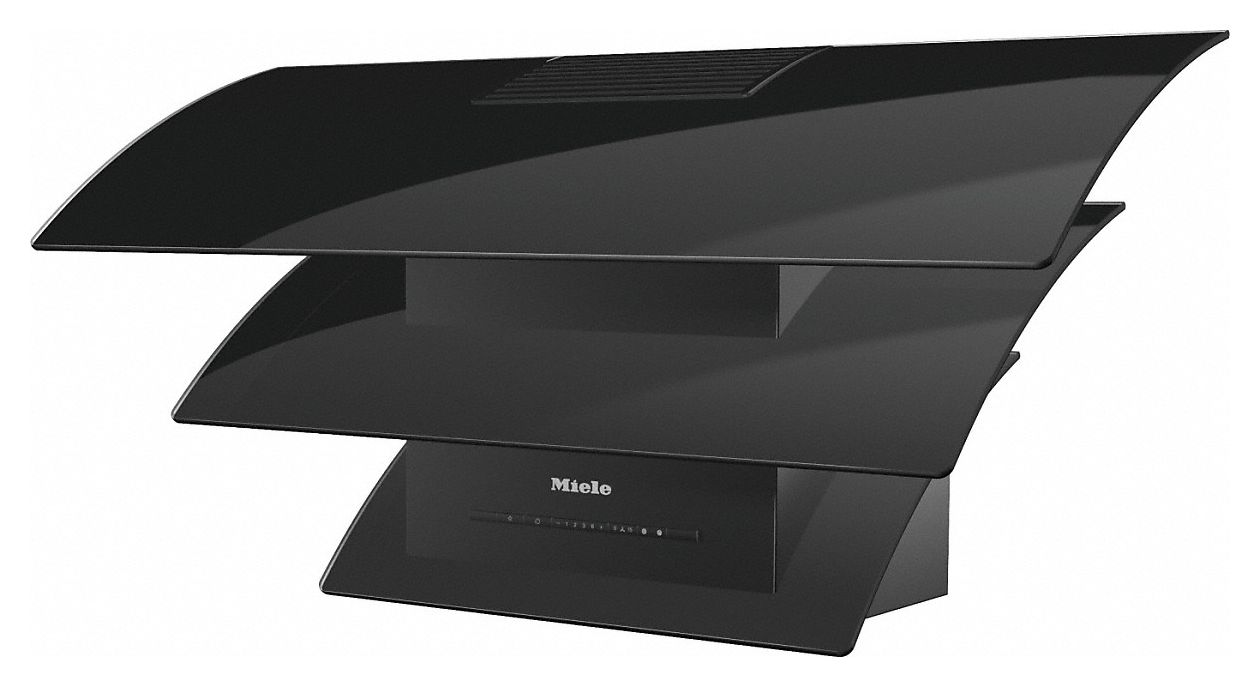 DA7198W Triple Abluft/Umluft Dunstabzugshaube/Esse Wand 88 cm (Schwarz) 