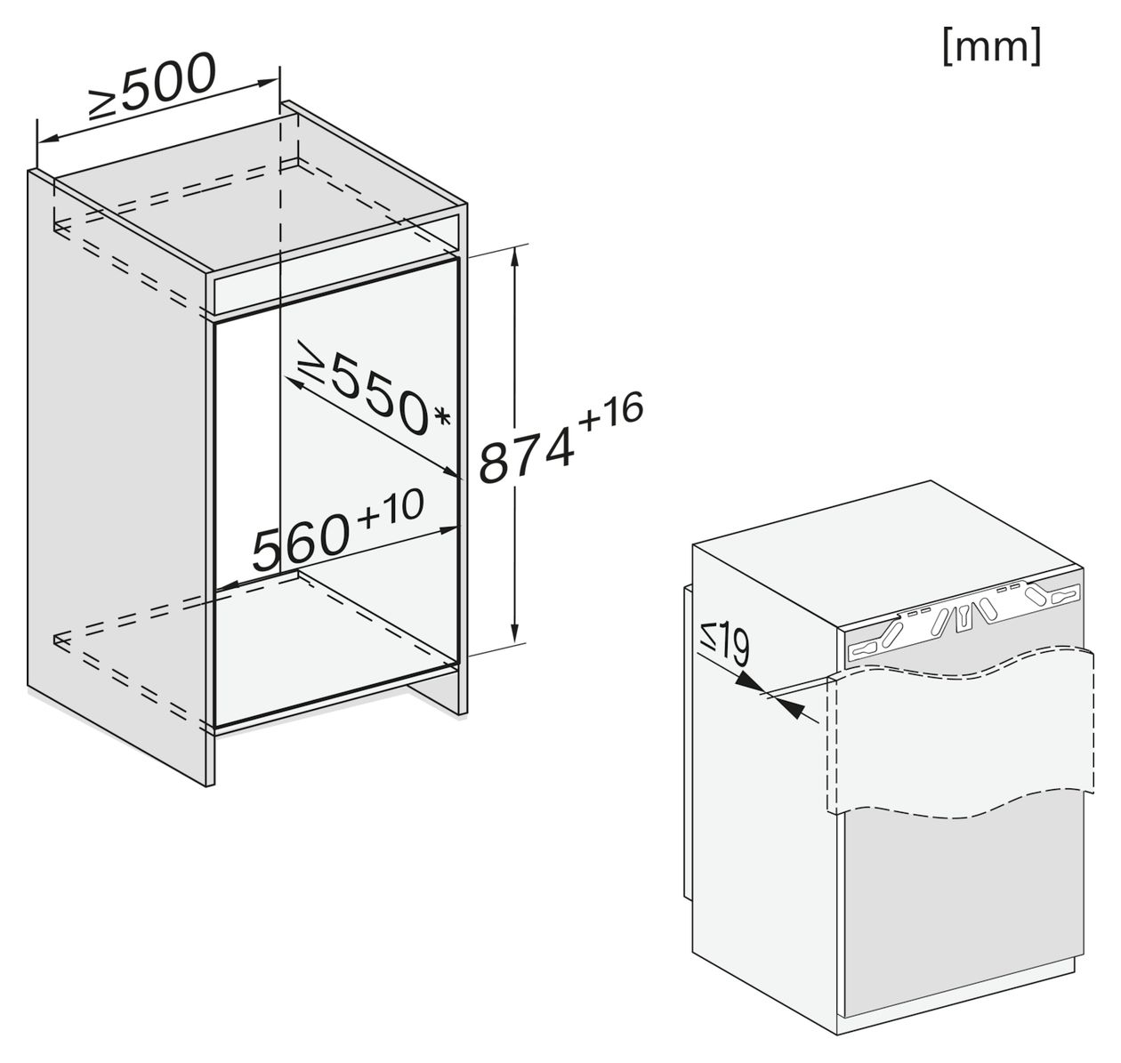 FNS7140C 87 l Einbau Gefrierschrank 122,48 kWh Jahr NoFrost 