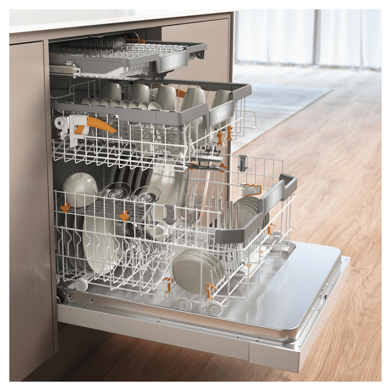 G7233SCU E 60 cm Geschirrspüler unterbaufähig Leise 14 Maßgedecke Wärmetauscher & Auto Open 