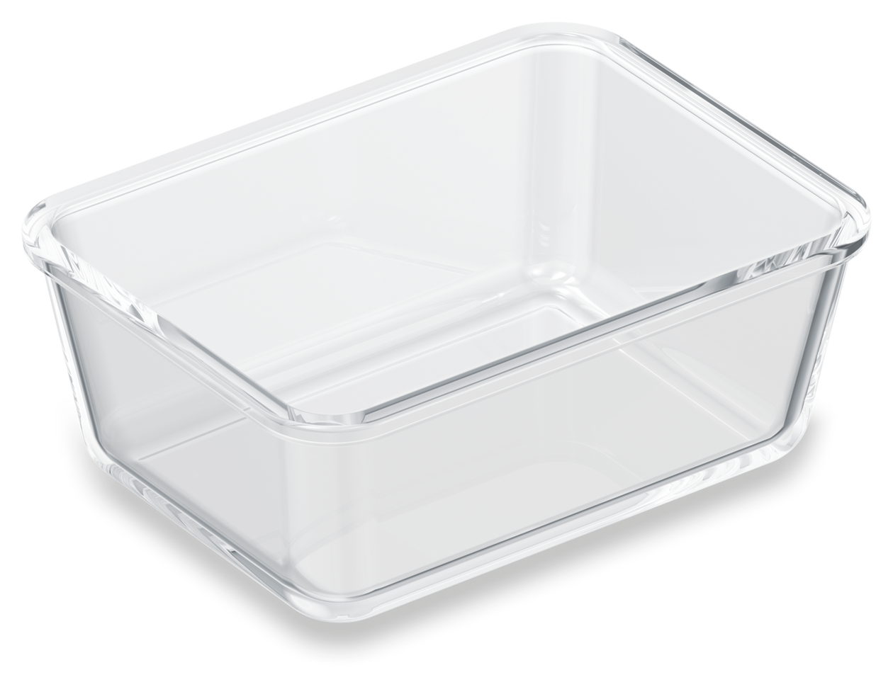 GaLa-L Gourmet-Box L Box Rechteckig 1,6 l Glas (Schwarz, Transparent) 