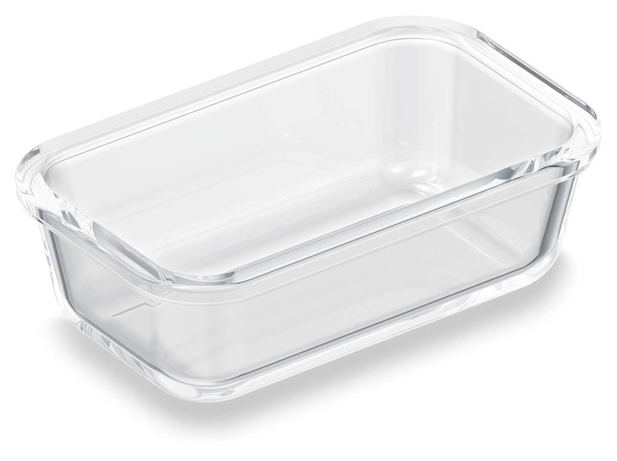 GaLa-S Gourmet-Box S Container Rechteckig 0,4 l Glas (Schwarz, Transparent) 