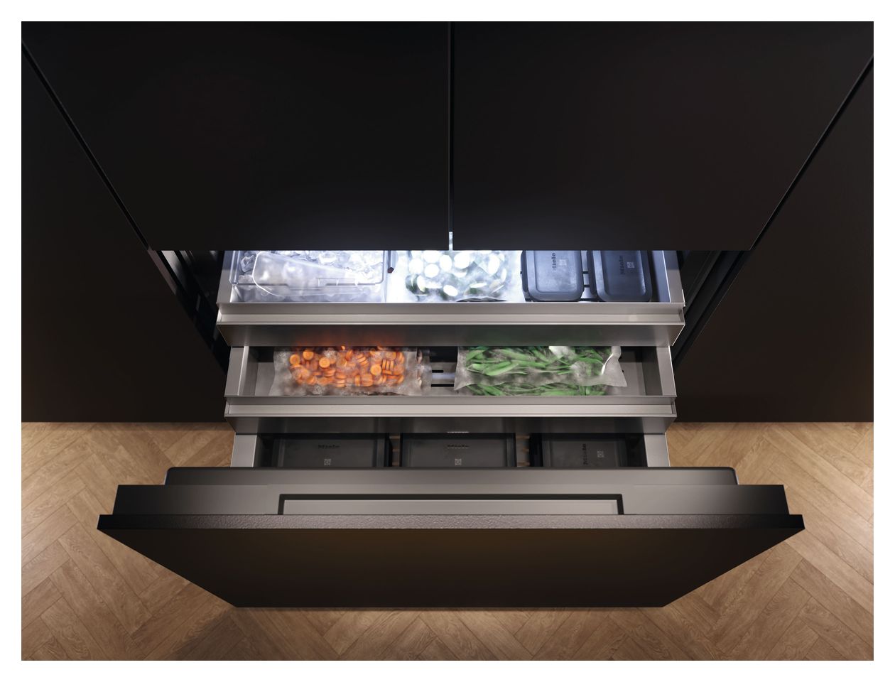 KFMC3844FD 379 l / 197 l 2,13 m Einbau Kühl-/Gefrierkombination French Door 285 kWh NoFrost 