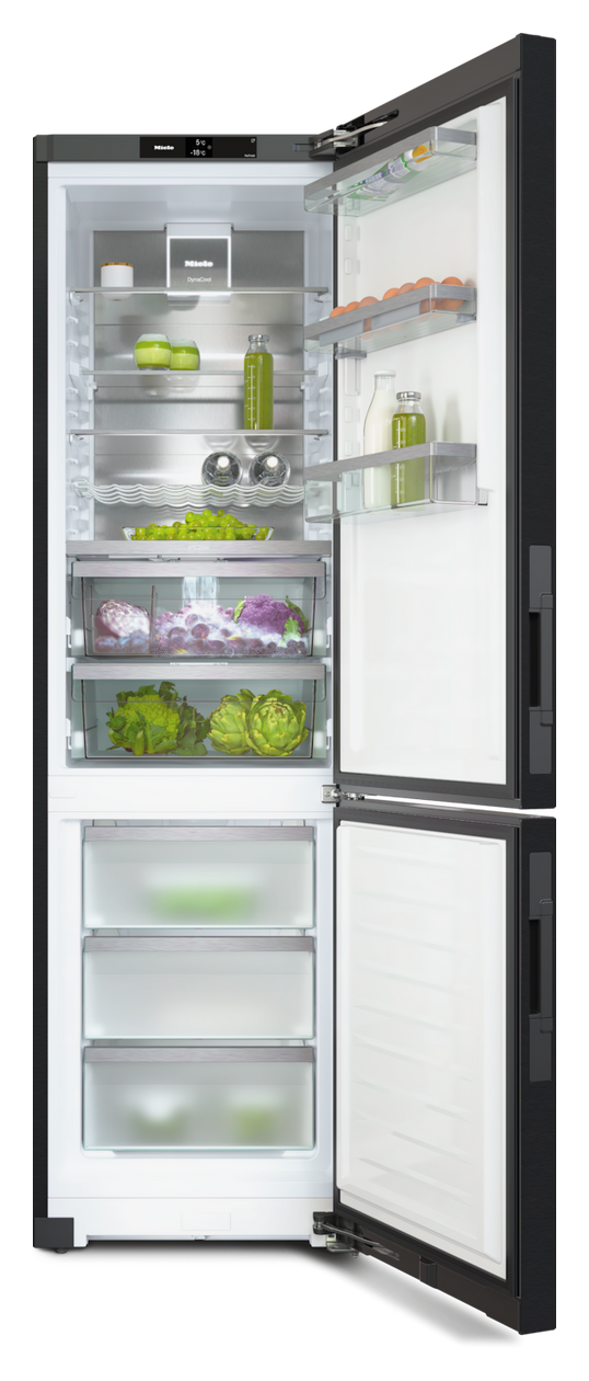 KFN4898A-20D 259 l / 103 l Kühl-Gefrierkombi freistehend NoFrost 92,35 kWh Jahr  (Schwarz) 