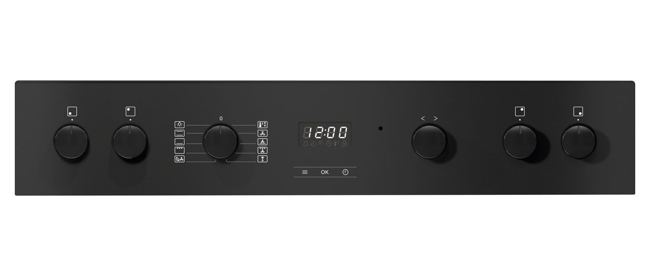 TwinSet Comfort H2459E + KM6003LPT) Herdset maxi AutoClean mit 57,4 cm Glaskeramik Kochfeld 