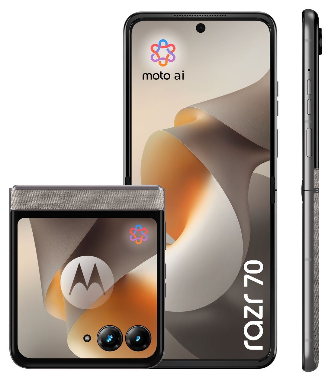 Razr 70 256 GB 5G Smartphone 17,5 cm (6.9 Zoll) Android 50 MP Dual Kamera Dual Sim WiFi 6E (PANTONE Hematite) 