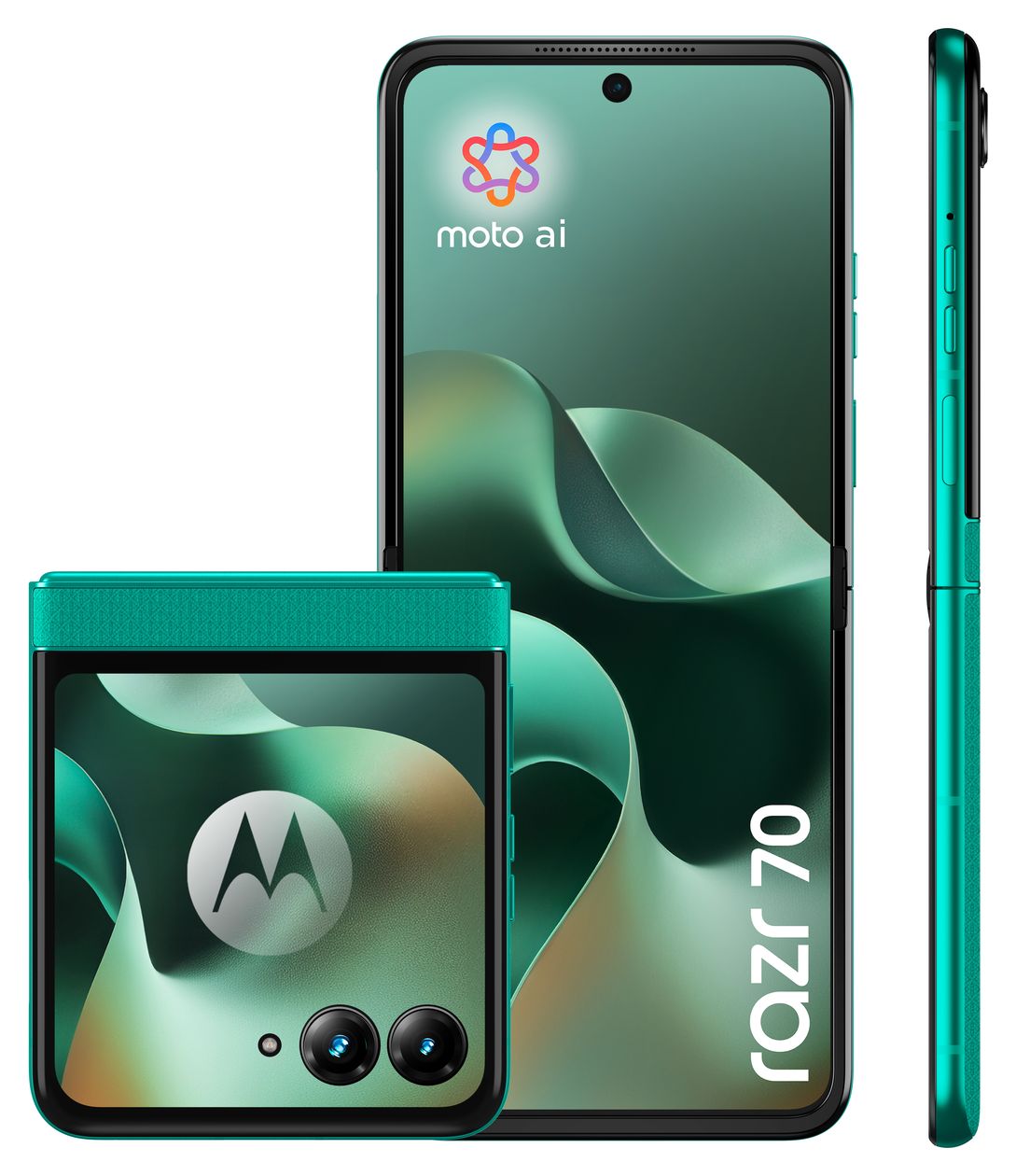 Razr 70 256 GB 5G Smartphone 17,5 cm (6.9 Zoll) Android 50 MP Dual Kamera Dual Sim WiFi 6E (PANTONE Sporting Green) 