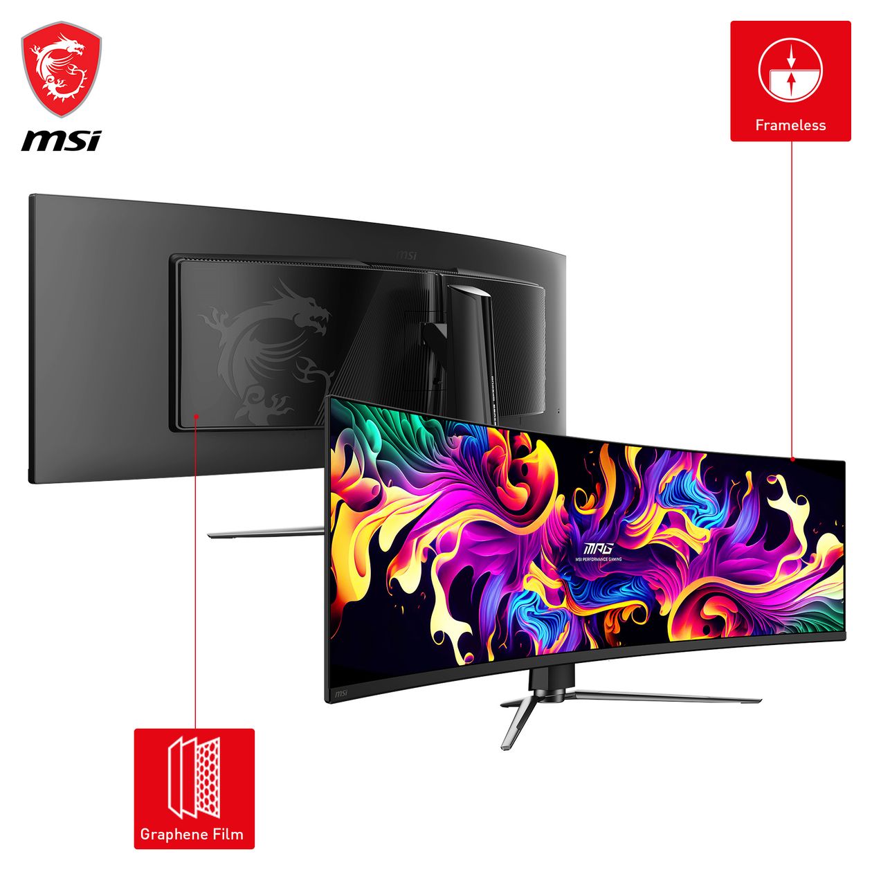 MPG 491CQPDE QD-OLED Quad HD Monitor 124,5 cm (49 Zoll) 32:9 0,03 ms 250 cd/m²  (Schwarz) 