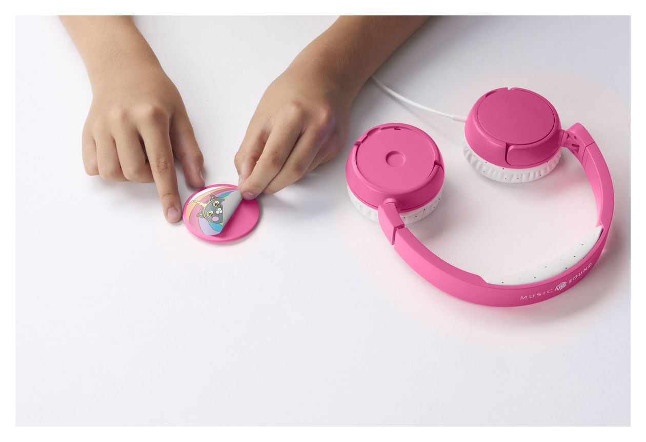 Play Patch Kids Kopfhörer Kabelgebunden USB Typ-C  (Pink) 
