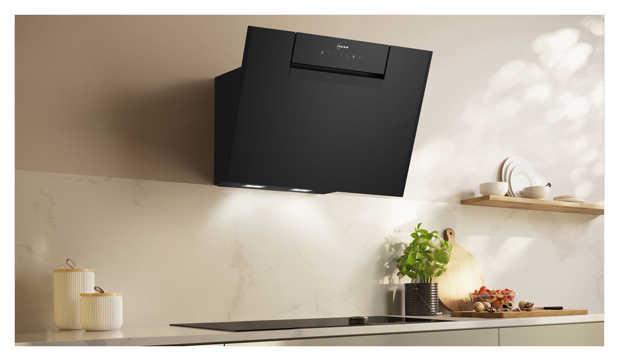 D65IFN1S0 Abluft/Umluft Dunstabzugshaube/Esse Wand 60 cm (Schwarz) 