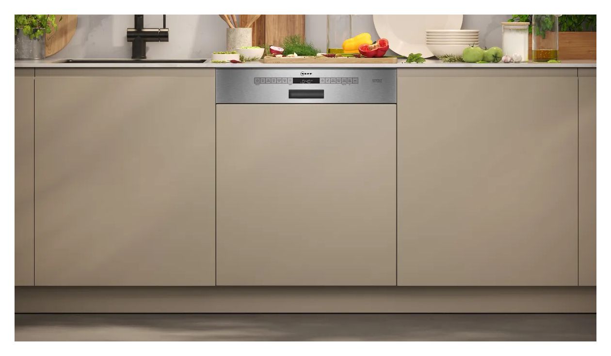 N50 S145EBS05D (S145EBS05D + Z780BI01) 60 cm Geschirrspüler teilintegriert (ohne Front) Sehr leise 13 Maßgedecke aquaStop Funktion Wärmetauscher 