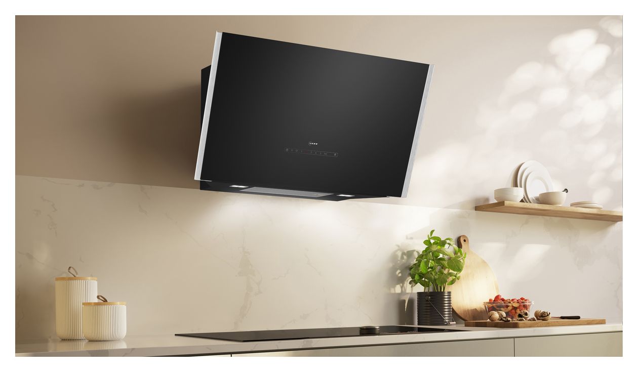 N90 D98IPT2S0 Abluft/Umluft Dunstabzugshaube/Esse Wand (Schwarz) 