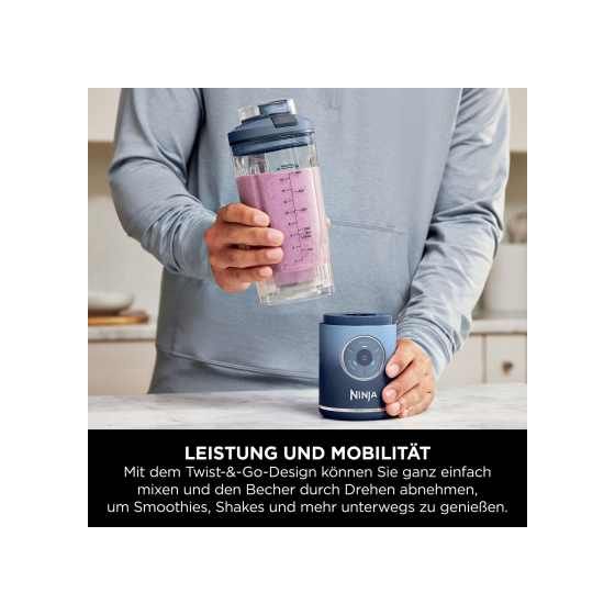 BC251EU Blast Max 0,57 l Standmixer 3 Geschwindigkeiten  (Blau, Transparent) 