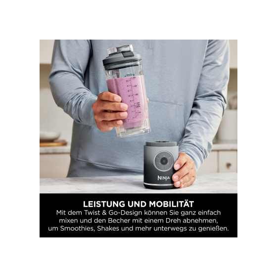 BC251EU Blast Max 0,57 l Standmixer 3 Geschwindigkeiten  (Grau, Transparent) 