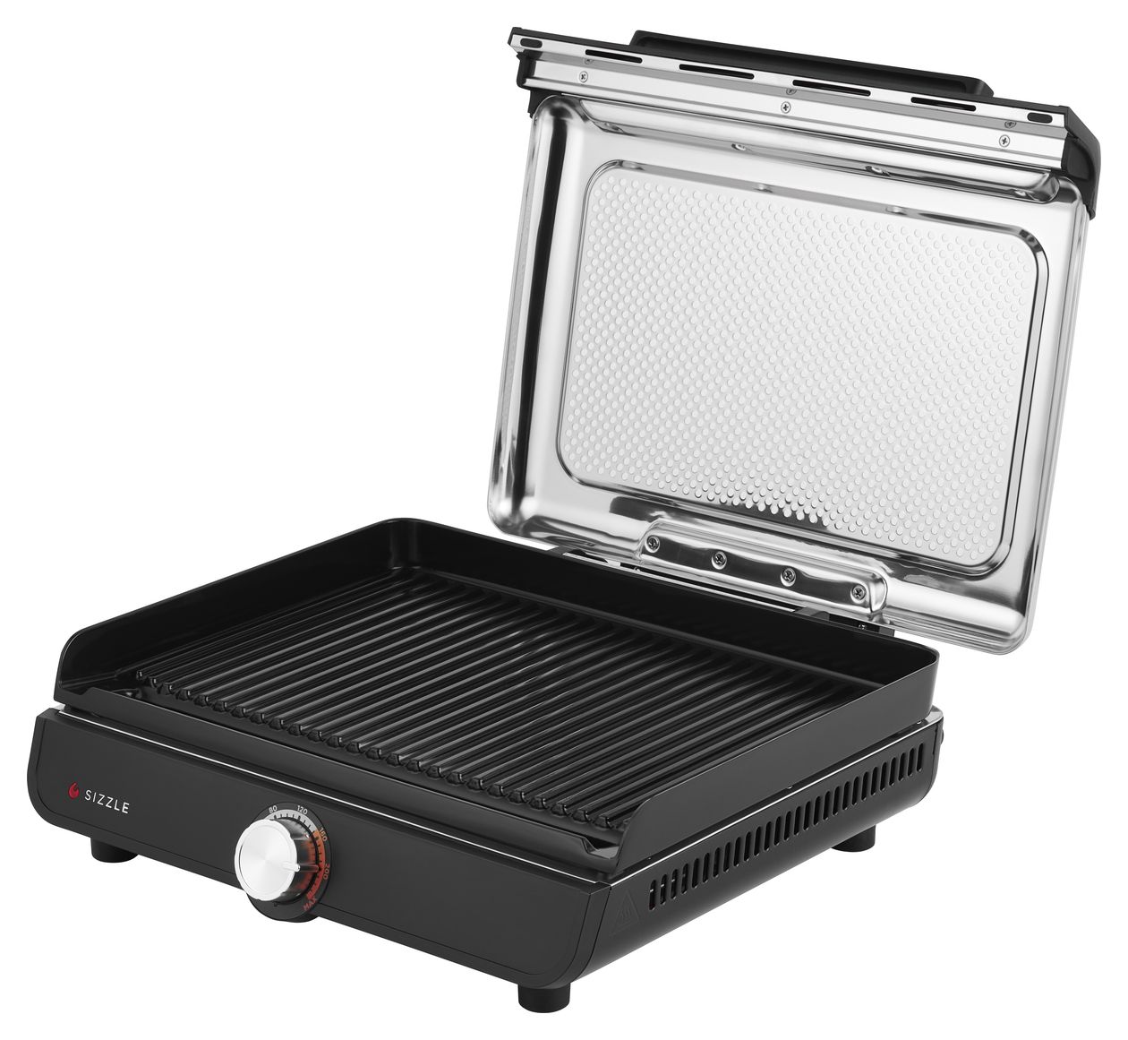 GR101EU Sizzle Grillplatte + Plancha 1 Zone(n) 1450 W mit 233 x 355 mm Fläche  (Schwarz) 