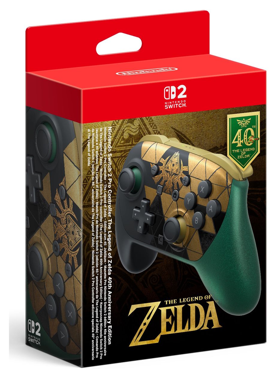 Switch 2 Pro Controller - The Legend of Zelda - 40th Anniversary Edition 