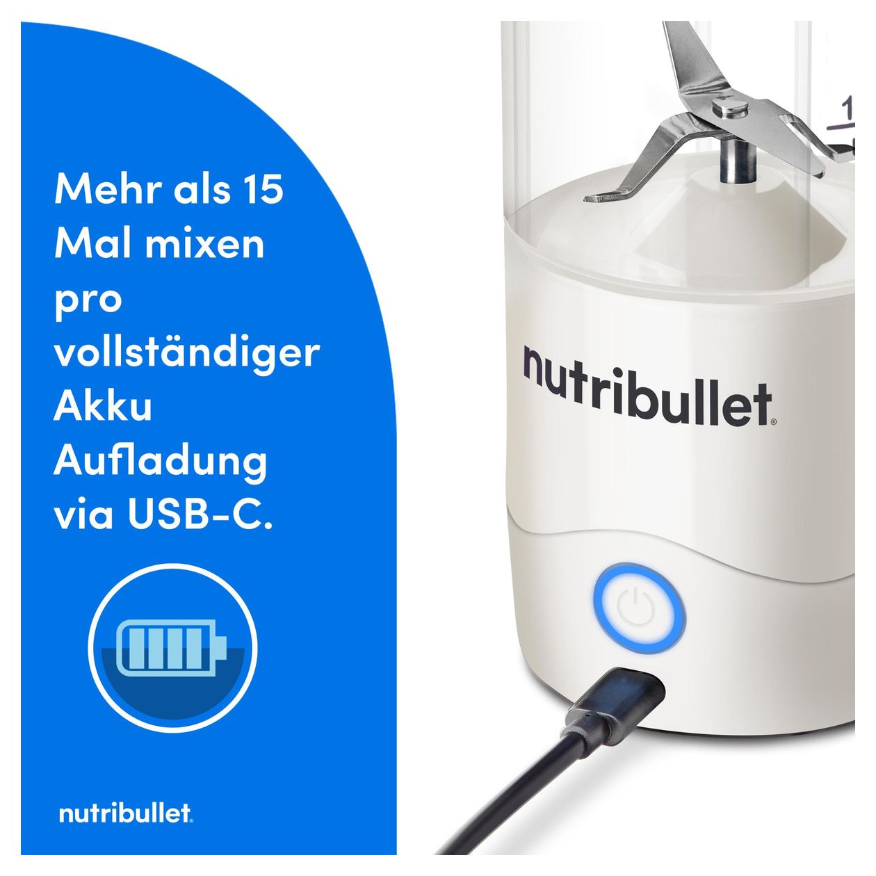 NBP016W Flip 0,59 l Standmixer  (Schwarz, Weiß) 