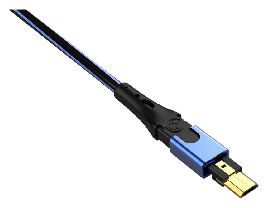 USB Plus Micro 0,48 Gbit/s Rundkabel USB A auf Micro-USB B Männlich 2 m  (Blau) 