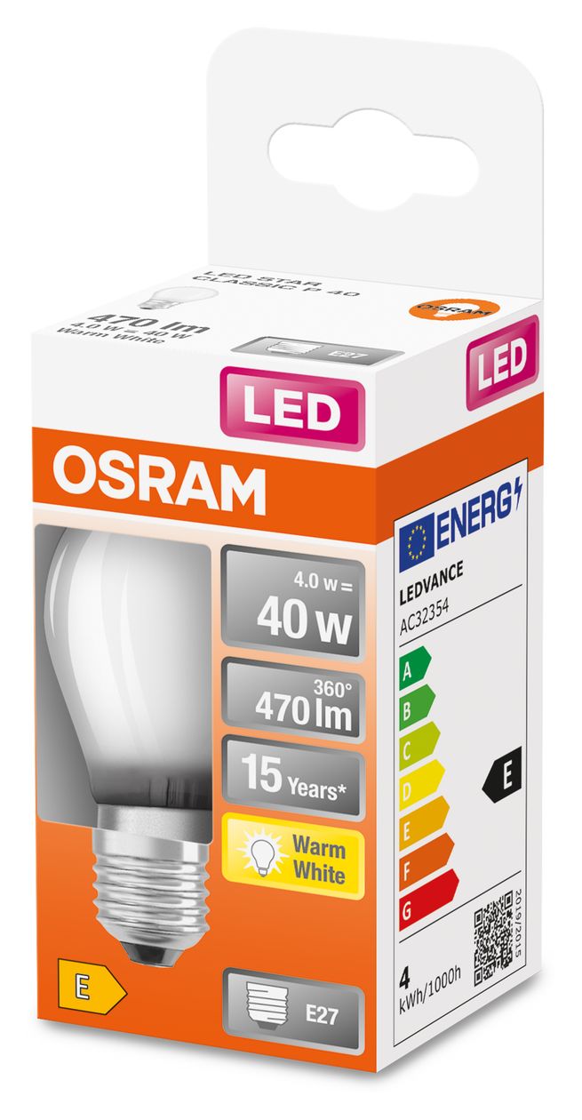 Star LED Lampe Globe E27 EEK: E 470 lm Warmweiß (2700K) entspricht 40 W 
