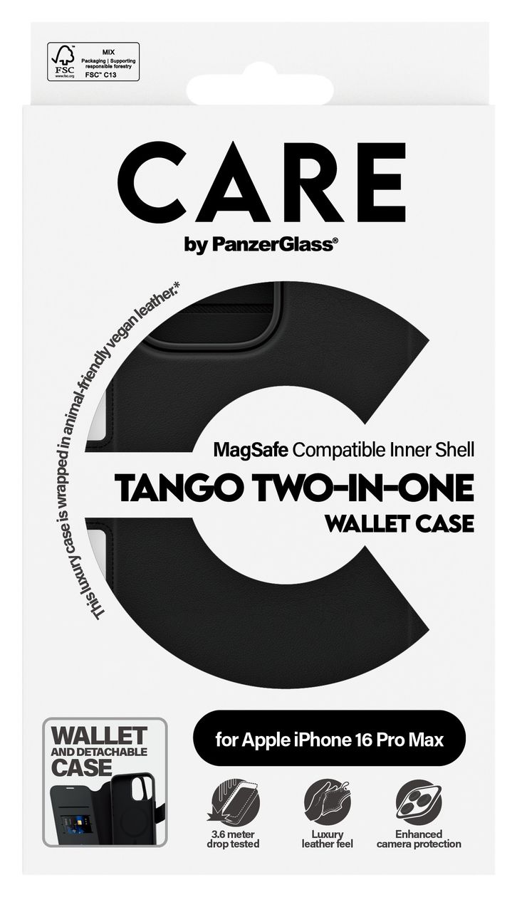 1332 Care Case Cover für Apple Apple - iPhone 16 Pro Max  (Schwarz) 